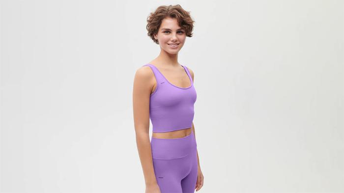 purple crop top
